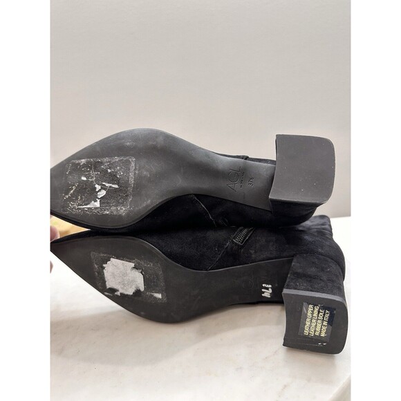 AGL Mimma Ankle Boots Size 7.5 Black Suede Pointed Toe Shoes - Picture 8 of 9